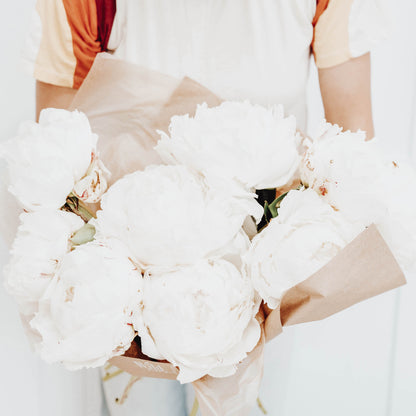 Peony Wrapped Bouquet